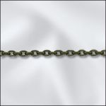 Base Metal Plated Antique Brass Diamond Cut Cable Chain