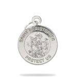 Sterling Silver 11MM Medal - St Christopher