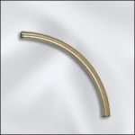 Base Metal Plated - 2.5x40mm Curved Tube (Antique Brass)