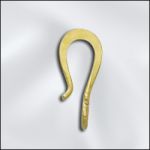 "S" Hook w/ Perpendicular Ring (Brass)
