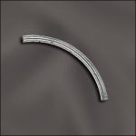 BASE METAL PLATED 2.5X40MM CURVED TUBE (SILVER PLATED)