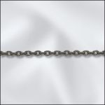 Base Metal Plated Diamond Cut Cable Chain (Antique Silver)