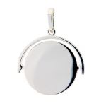 Sterling Silver Swivel Blank Engravable Pendant with Bail - 17mm 21GA/.75mm/.030"