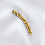 Base Metal Plated 2.5x25mm Curved Tube (Gold Plated)