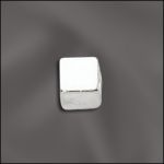 STERLING SILVER 4.5MM STRAIGHT EDGE ALPHA CUBE BLANK W/3MM HOLE