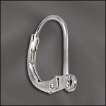 Base Metal Silver Plated Lever Back w/ Open 1.35mm Ring