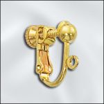 BASE METAL PLATED SCREW CLIP W/4MM BALL (GOLD PLATED)