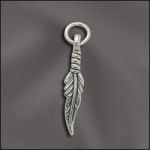 STERLING SILVER CHARM - FEATHER