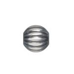 Sterling Silver Corrugated Round Navajo Bead with 1.2mm Hole - 4mm