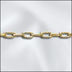 Base Metal Plated Drawn Cable Chain (Gold Plated)