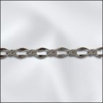 Base Metal Antique Silver Plated Fancy Curb Chain