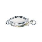 STERLING SILVER OVAL CLASP W/1 RING