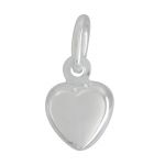 Sterling Silver Mini Puffed Heart Charm - 10x7mm