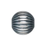 Sterling Silver Corrugated Round Navajo Bead with 2.2mm Hole - 8mm