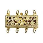 Gold Filled Rectangle Filigree Clasp w/4 Rings