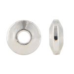 Base Metal Plated Round Fancy Bead (Silver Plated)
