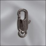 BASE METAL PLATED 14MM LOBSTER CLAW W/RING PREMIUM QUALITY (GUN METAL)