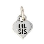 Sterling Silver Lil Sis Heart Charm