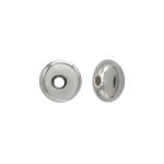 Sterling Silver Smooth Saucer Bead with 1.4mm Hole - 5mm