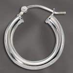 STERLING SILVER CLICK DOWN HOOP - 3MM TUBING / 20MM OD