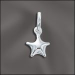 STERLING SILVER CHARM - SMALL PUFFED STAR