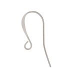 Base Metal Silver Plated Ear Wire - .025"/.67mm/22GA