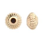 Gold Filled 3.5mm Straight Corrugated Saucer Bead w/ .9mm Hole