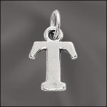 STERLING SILVER CHARM - SMALL T