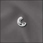 Base Metal Plated 3Mm Crimp Cover (Silver Plated)