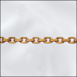 Base Metal Raw Brass Diamond Cut Cable Chain (Soldered Links)