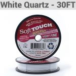 Soft Touch White Quartz Beading Wire - Very Fine Diameter 30ft