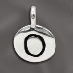 Sterling Silver Charm - 8MM Engraved Disc O