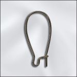 BASE METAL PLATED KIDNEY WIRE - 1" (ANTIQUE SILVER)