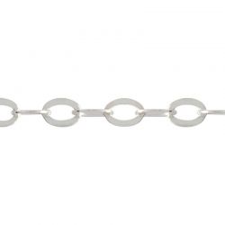silver filled fine flat cable chain