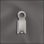 Base Metal Plated 9Mm End Cord Fastener W/Closed Ring (Silver Plated)