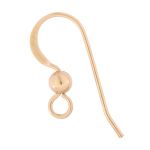 Gold Filled - Ear Wire .025"/.64mm/22 GA Round Wire w/3mm Ball