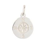 Sterling Silver Compass Charm - 11mm