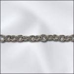 Base Metal Plated Fine Cable Chain (Antique Silver)