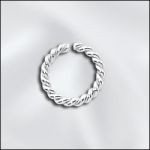 STERLING SILVER 17 GA .048"/8MM OD JUMP RING TWISTED - OPEN