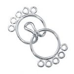 STERLING SILVER CLASP W/5 RINGS
