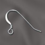 Sterling Silver Ear Wire .025"/.64mm/22 GA Round Wire w/Coil