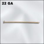 Base Metal Plated 1" Head Pin .024/.65Mm/22Ga Head Diameter 1.6Mm (Gold Plated)