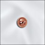 Genuine Copper 4mm Round Seamed Bead with 1mm Hole