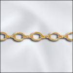 (D) Base Metal Gold Plated Round Cable Chain