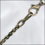 BMP ANTIQUE BRASS FINISHED ROLO CHAIN - 16" W/LC