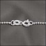 Sterling Silver Finished 1.2mm Ball Chain - 18"