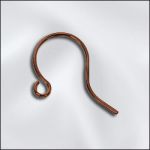 Antique Copper Ear Wire - .028"/.7mm/21 GA Round Wire