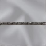 Base Metal Gun Metal Plated Flat Drawn Cable Chain