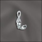 STERLING SILVER BEAD TIP W/CLOSED RING W/.9MM HOLE