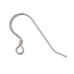 Silver Filled Ear Wire Fat with Coil - .028"/.7mm/21GA